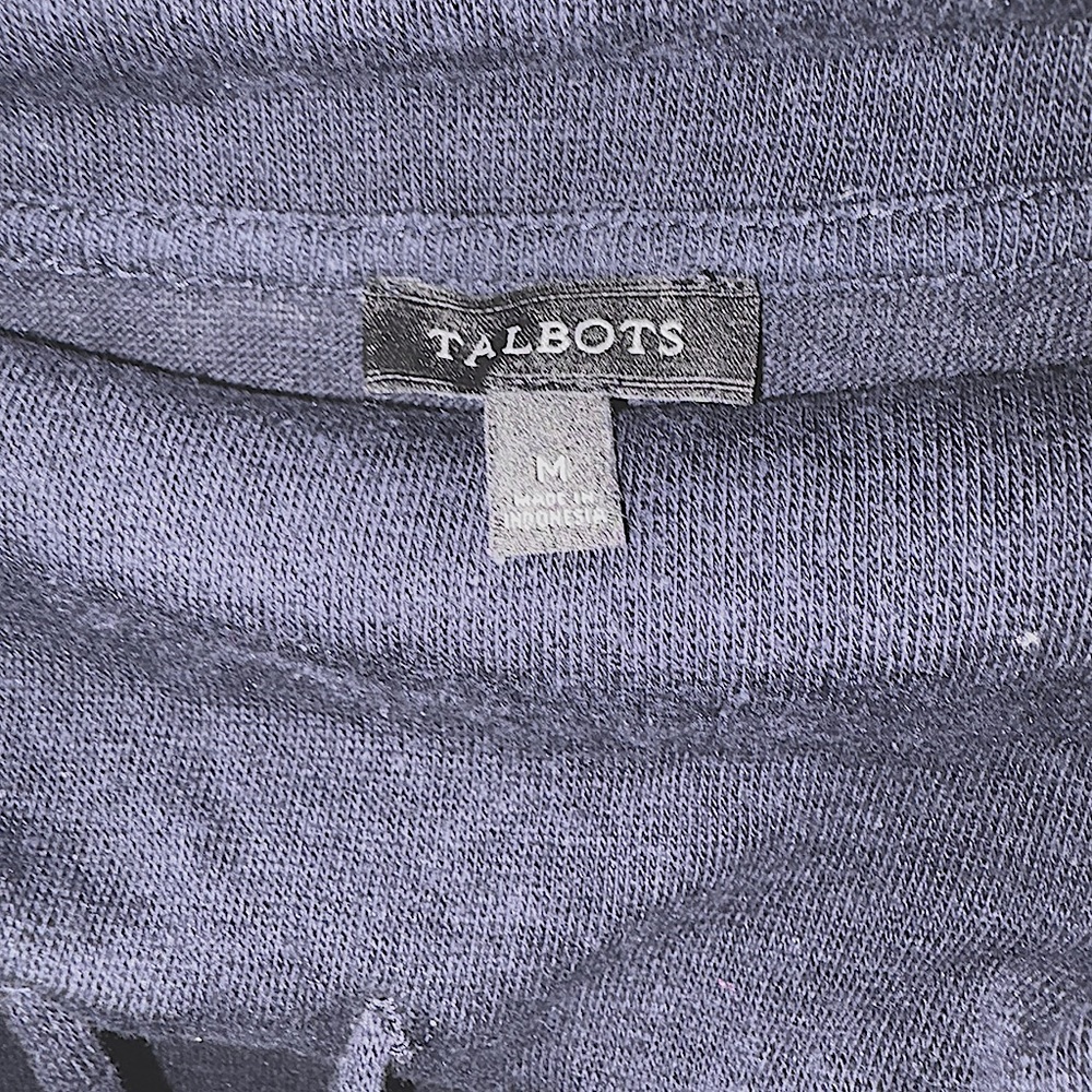 Talbots Black Drawstring Funnel Neck Lightweight … - image 2